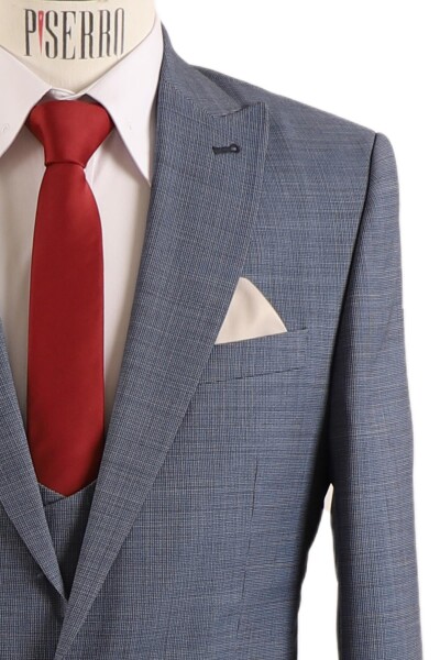 Yelekli Takım Elbise Slim Fit - 18