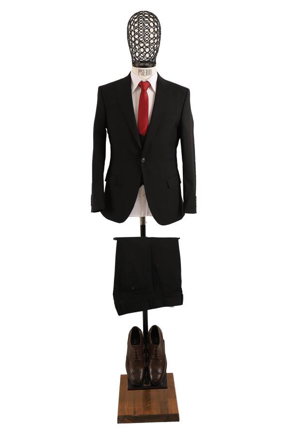 Yelekli Takım Elbise Slim Fit - 2