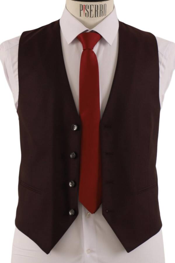 Yelekli Takım Elbise Slim Fit - 5