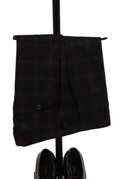 Yelekli Takım Elbise Slim Fit Erkek - 7