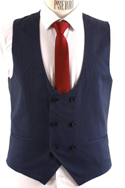 Yelekli Takım Elbise Slim Fit Erkek - 6