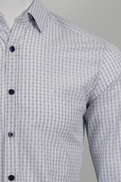 Uzun Kol Slim Fit Kareli Gömlek - 6