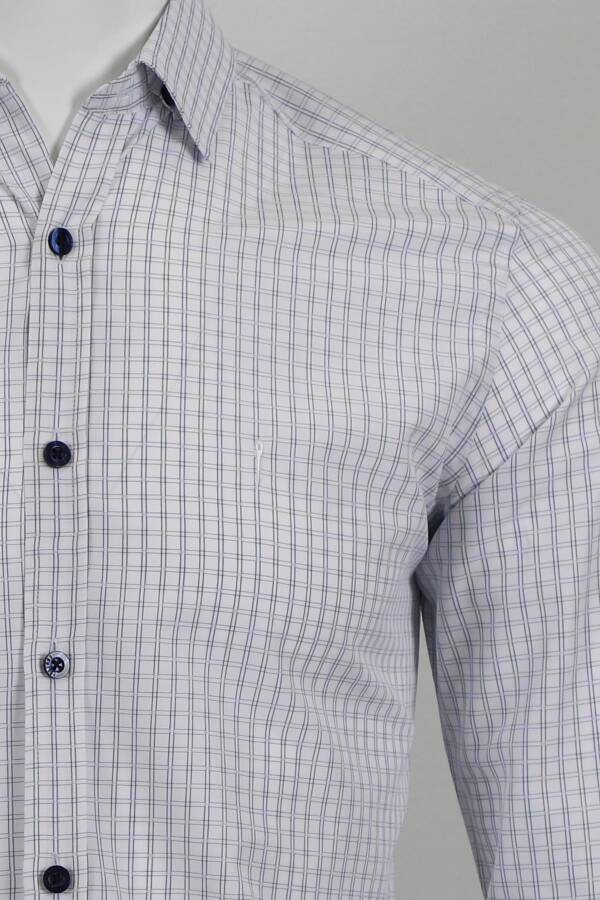 Uzun Kol Slim Fit Kareli Gömlek - 6
